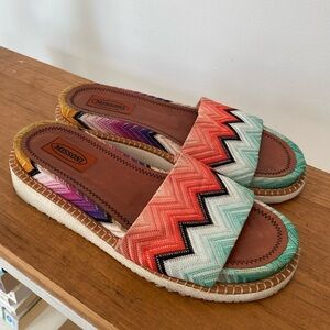 Missoni zig zag slides sandals